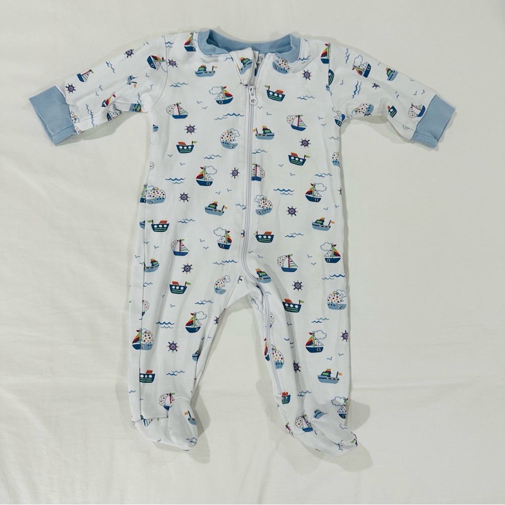Kissy Kissy Sailboat Footies, Size 3-6 months